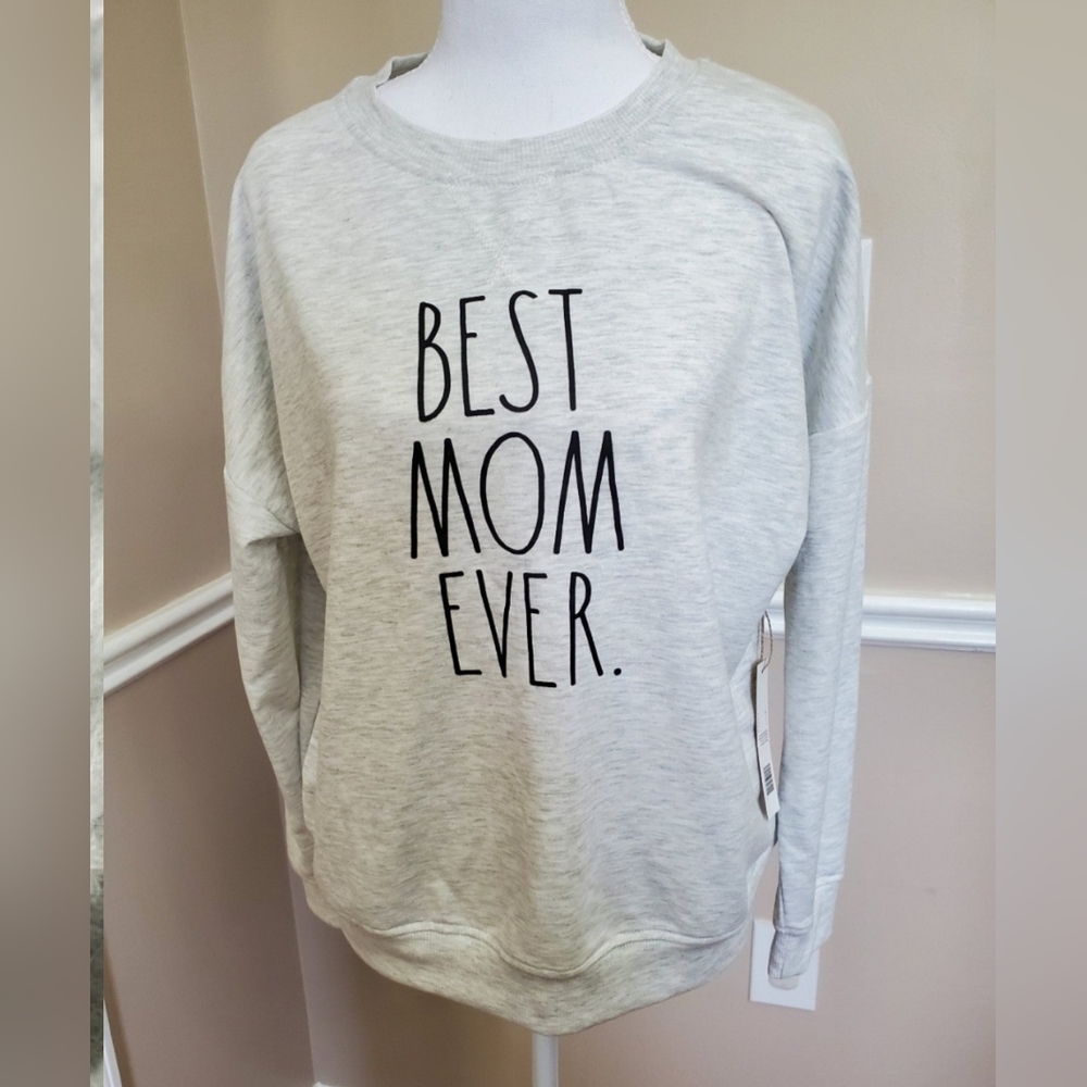 Rae Dunn Drop shoulder Sweater with rib trim & Dorito W/Verbiage